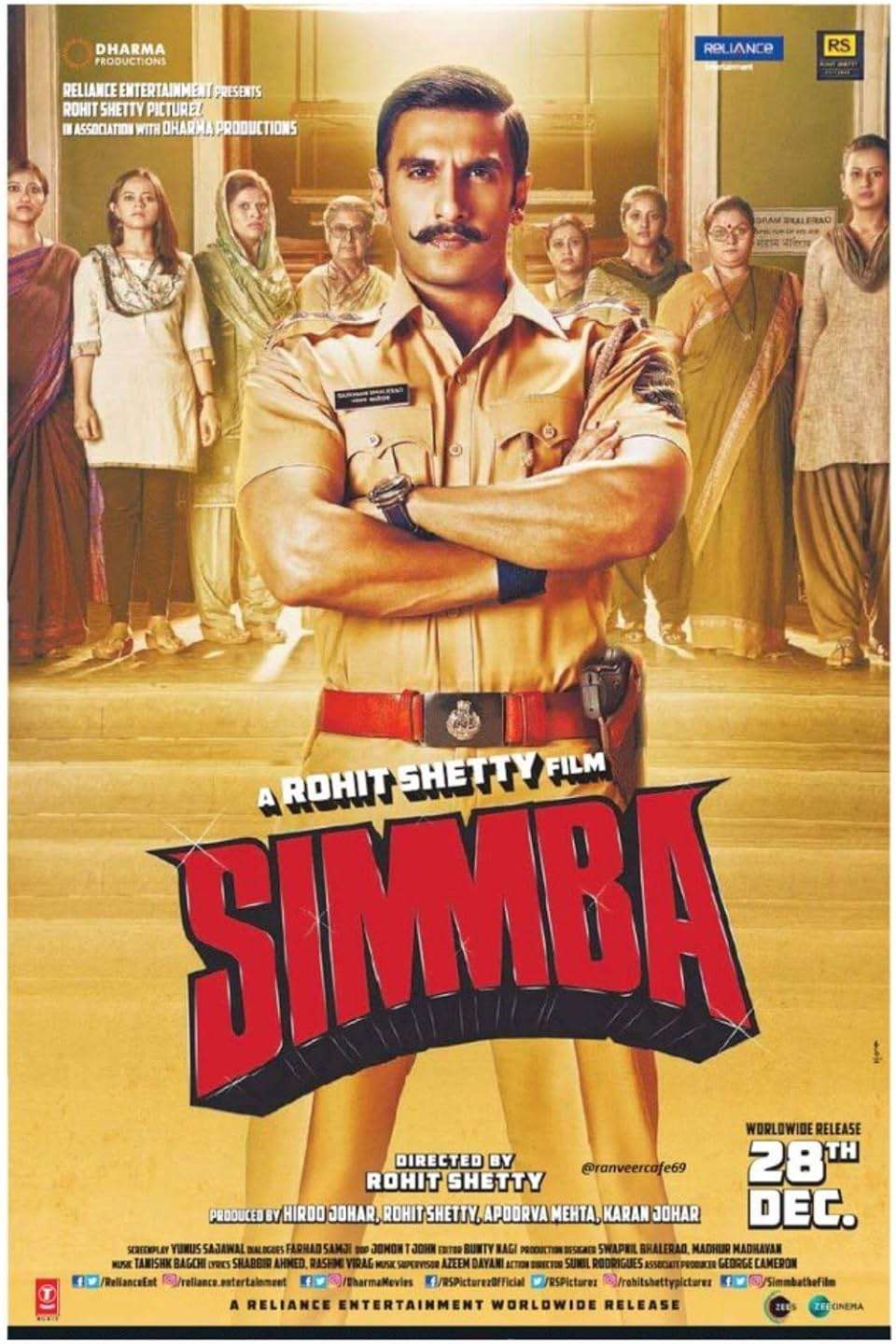 Simmba (2018) Bollywood Hindi Full Movie 480p 720p 1080p HD
